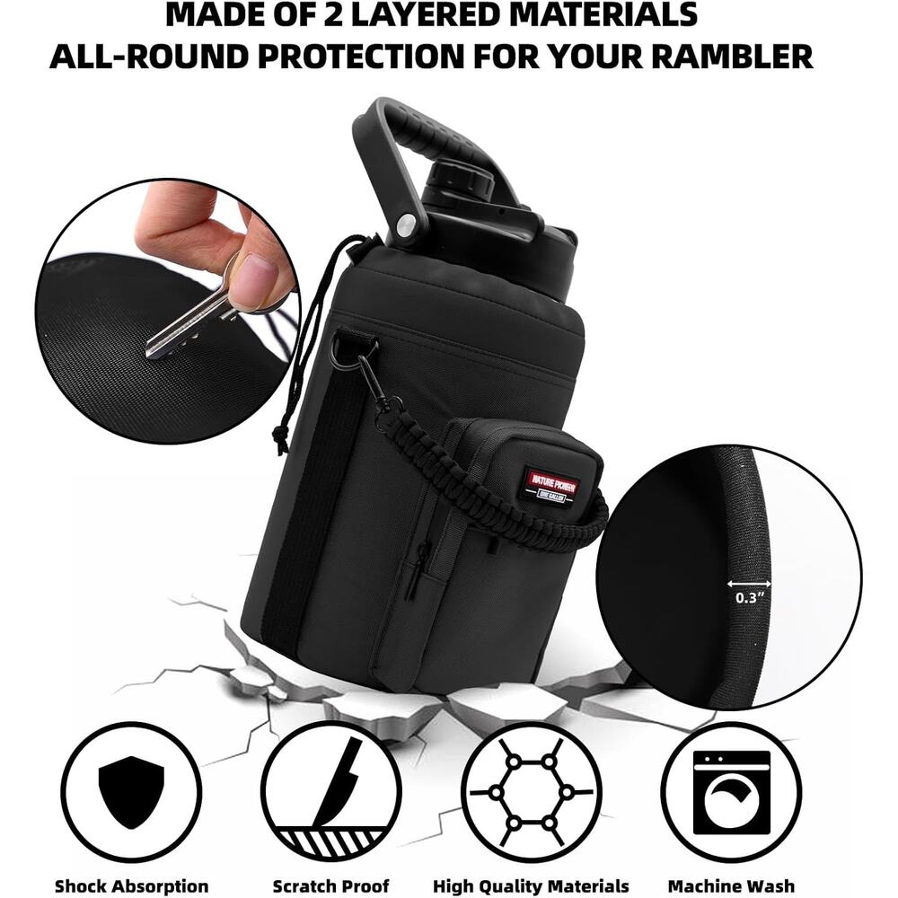 NATURE PIONEOR Water Bottle Holder With Adjustable Strap - Half/One Gallon (64/ - Picture 13 of 14